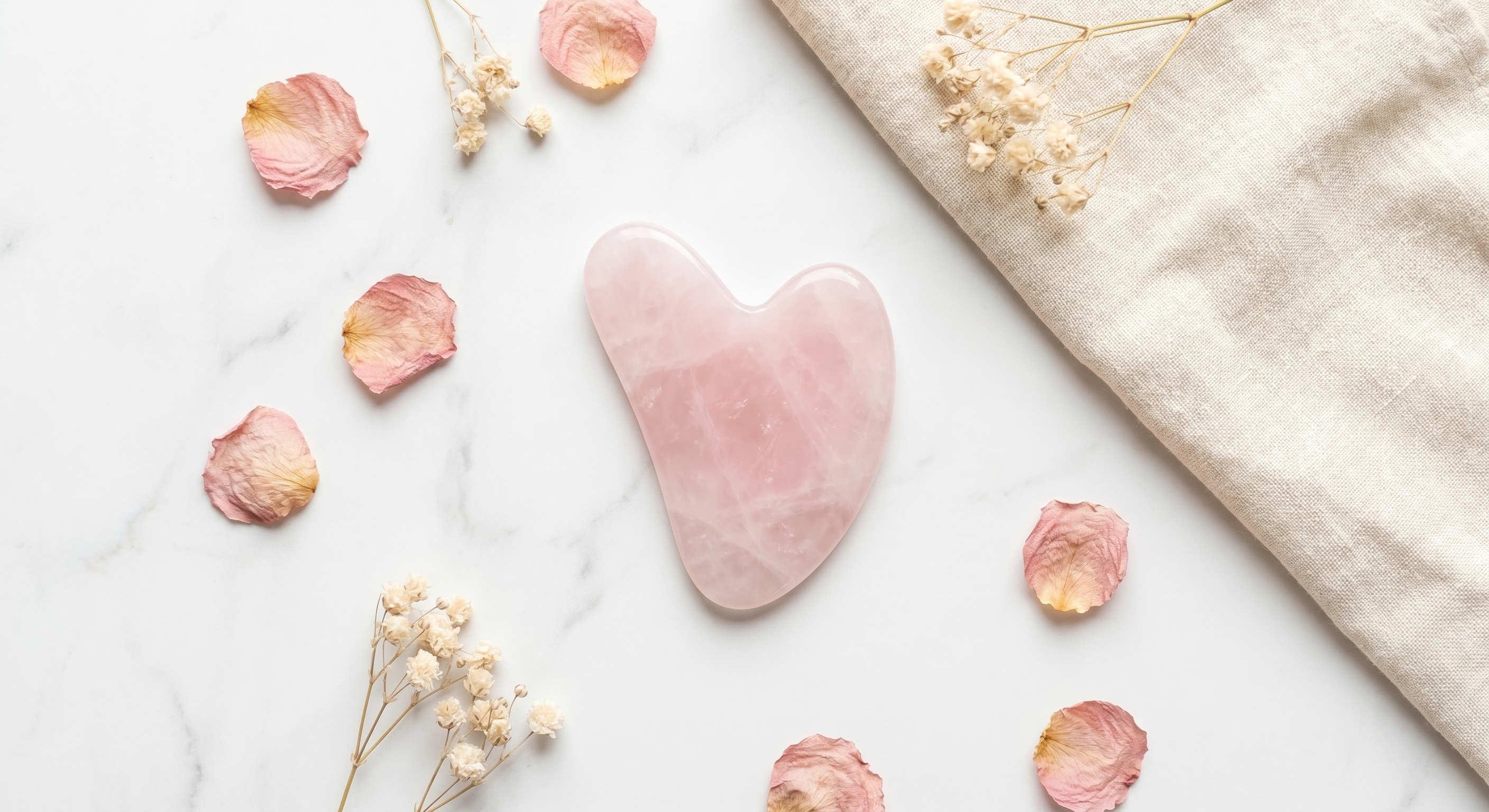 Rose Quartz Gua Sha Facial Massager
